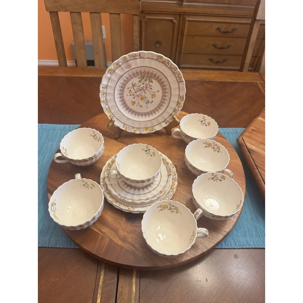 BUTTERCUP by Spode 6 Cups, 2 Saucers,2 Bread Plates& 1 Salad Platemade in Englan